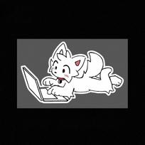 Cartoon anime cat reflective car sticker whole body PVC glue sticker for electric motorcycle scratch protection 10cm
