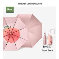 Beneunder UV Protection Triple-Fold Sun & Rain Umbrella