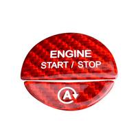 Carbon Fiber Engine Start Stop Switch Cover for Mercedes C-Class W206 S-Class W223 2022-2024 Interior Sticker red carbon fiber