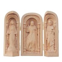 Beech Wood carving Jesus sculptures and figurines high-quality Folding portable Home Room Office Statue of a Catholic figure