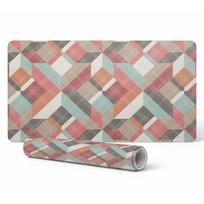 Wytrzymała Mata Pod Sprzęt Dla Graczy Geometryczny Wzór Retro 120X60 Cm