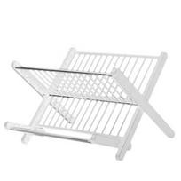 X-Type Folding Bowl Draining Stand Large Capacity Space Saving Plate Drain Holder Plastic with Drip Tray Dish Drying Rack