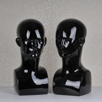 Best Selling Head Human Model Practical Decorative Menselijk Model Customizable Versatile Elegant Head Mannequin for Shop (Black,OEM)