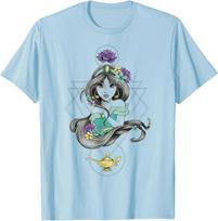 Fashion Casual Disney Aladdin Colorful Boho Jasmine Graphic T-shirt T-Shirt S-4XL Summer XL