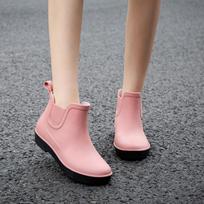 Korean Style Women's Low-Cut Non-Slip Rubber Rain Boots - Fashionable, Short, and Warm 41