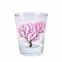 Kūrybingas mažas spalvą keičiantis stiklinis temperatūrą jaučiantis Sakura puodelis Vandens puodelis Baijiu vyno taurė Sakura