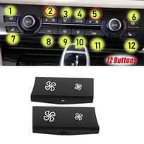 Automobilio šildytuvo klimato kontrolės vėjo oro srauto oro kondicionavimo jungiklis ventiliatoriaus mygtuko dangtelis BMW F10 F11 F01 F02 F06 F07 F12 F15 F16 juoda