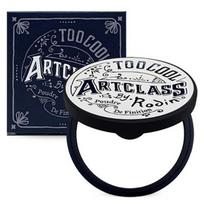 Too Cool For School Artclass By Rodin Finish Setting Pact (4g) + Portable Contour Brush – Lightweight Matte Fixing Powder Set, Korean Pact