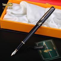 Crocodile Red And Gold Metal Fine Nib 0.5mm Fountain Pen CF025 With Gift Box raudona