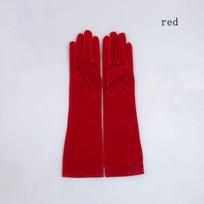 Velvet Long Gloves Punk Performance Mittens Retro Royal Blue Gloves  Halloween raudona