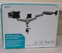 SALE OUT. DIGITUS Triple monitor mount, 3x 27", 3x 6 kg | Digitus Desk Mount | Triple Monitor Gas Spring Mount DA-90363 | Adjust