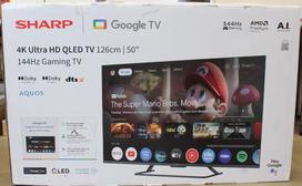 SALE OUT. Sharp 50HR7265E 50" (126cm) QLED 144Hz 4K Ultra HD Google TV, Dolby Vision, Dolby Atmos, Central Stand | SALE OUT. Sha
