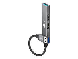 Goobay Slim 4-Port USB Hub, USB-A to USB-C/USB-A, 5Gbit/s | 74458