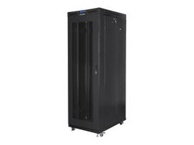 Lanberg | Rack cabinet 19" free-standing 27U/800x1000 (flat pack) with glass door, LCD | FF01-8027-23BL | Black