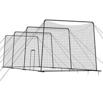 Baseball Batting Cage, 12000 x 3680 x 3100mm Freestanding Portable Batting Cage, Hitting Cages with 45-Ply Knotted HDPE & Long Positioning Ropes,