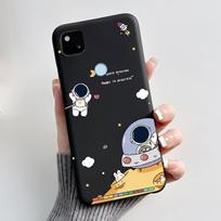 Dėklas Google Pixel 4A 4 A 4G Juodas Telefono Dėklas Estetiškas Mielas Katės Animacinis Plonas Minkštas TPU Silikoninis Galinis Dangtelis Pixel4A Dėklui Pixel 4A (4G) black