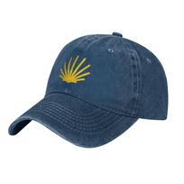Camino De Santiago Baseball Caps Distressed Washed Frances 790 Plate Snapback Hat Unisex Style Outdoor Summer Gift Caps Hat One Size