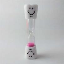 Kūrybinis animacinis filmas vaikams valyti dantis įvairiaspalvis 3 minučių smėlio laikrodis smėlio stiklinis laikrodis šypsenėlės laikmatis maža dovana (Pink,1Pcs)