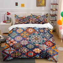 Geometric Mosaic Pattern Bedding Set Bedding set (1 duvet cover, 2 pillowcases, duvet not included) 135x200cm