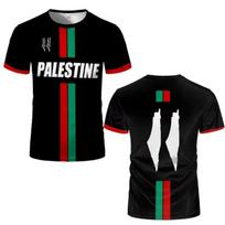 Palestinian National Team's Summer 3D Printed Football Jerseys and T-shirts Are Suitable for Outdoor Sports Wear S