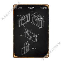 Roll Film Camera Chalk Metal Sign Party Party Home Mural Tin Sign Poster 20x30cm（7.8x11.8inch）