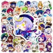 10/30/50/100pcs Kawaii Game Anime Genshin Impact Stickers DIY Luggage Scrapbook Phone Laptop Cute Cartoon Graffiti Sticker Gifts