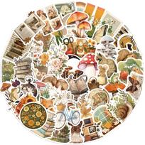 50PCS Fairy Tale Book Illustrations Colored Animal Stickers DIY Diary Laptop Luggage Graffiti Decals Classic Toy