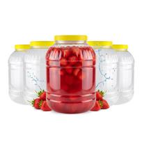 5x Talpyklė STIKLAINĖ 5l Plastikinės DAUGIAFUNKCINĖS Stiklainės Likeriams Maistui