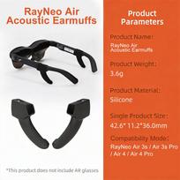 Silicone Audios Guide Tube For RayNeo Air 4/Air 4Pro/Air 3S/Air 3S Pro Smart Glasses Accccessories Light Weight Sound Tube juoda