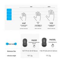 Logitech M650 Belaidis Bluetooth pelė Large juoda