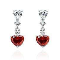 Gica Gema High Carbon Diamond Earrings 925 Sterling Silver Unique Design Heart Drop Earrings Romantic Fine Jewelry Wedding Party Gifts New Trend 925 Silver