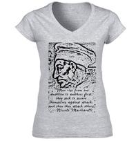 Niccolo Machiavelli Rise Quote P Grey Lady Unisex T-shirts XXXXL gray