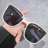 Luxury Anti-reflective Eyeglasses Goggle Oculos UV400 Eyewear Outdoor Men's Sunglasses Fashion Oversized Sun Glasses Retro Black white