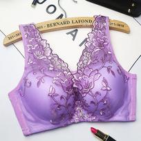 Seksualūs nėriniai, patogūs moteriški liemenėlės, kvėpuojantys apatiniai, solidūs Super Gather reguliuojami stumdomi 80C gray