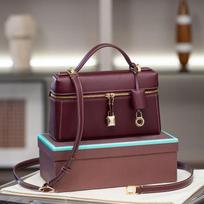 High Quality Retro Box Bag 23cm Tire Cow Grain Cowhide Vintage Style Handbag Single Shoulder Crossbody Women's Bag Trendy 23 x 13 x 8 without gift box