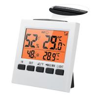 LCD Digital Wireless Indoor Outdoor Thermometer Hygrometer  celsius   Fahrenheit  Temperature Humidity Meter with Max