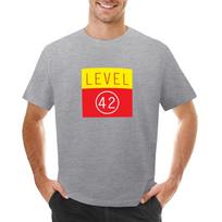 New humor tee shirt Men Cotton brand Tshirt Level 42 T-Shirt Tee shirt black t shirts aesthetic clothes plain t shirts men top S