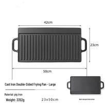 ZISIZ Cast Iron Teppanyaki Grill Pan