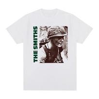 The Smiths Vintage Pencil Drawing Style T-Shirt for Men Music Casual Pure Cotton Tee Shirt O Sleeve T Shirt Printing Clothing XXXXL