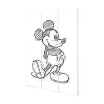 Disney Sketch Mickey Mouse Wood Print One Size