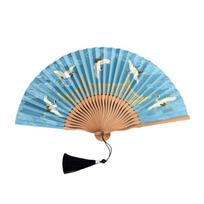 Light weight Folding Hand Fan Folding Fan Bamboos Silk Fan Perfect For Summer Outing Indoor Decoration Foldable Fan