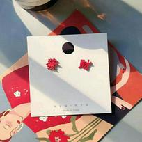 Red Chinese Style Happy Earrings Trendy Temperament Simple Lucky Earrings Over Festive Earpins Earrings