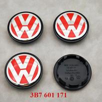 VW GTI GOLF 2026 Karštas VW VOLKSWAGEN 4 vnt. 65 mm Raudoni VW Automobilio Ratlankių Centriniai Dangteliai Volkswagen VW R GTI Golf 6 Passat CC Magotan T 3B7601171