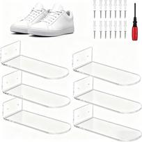 Modern Home Setup 8*3*2 Inches Acrylic Shoe Rack Transparent Shoe Organizer Compact Shoe Holder Maximizes Storage Space