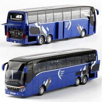 1:32 Aukštos Kokybės Lydinio Verslo Autobuso Modelis Metaliniai Liejiniai Simuliatas Prabangus Dvigubas Apžvalgos Autobusas Atgal Traukiamas Automobilis Gražūs Žaislai Vaikams