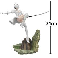 Anime Nier 2B figure 2B Yorha No.2 Type B action Figure Model Warrior statue Collection Ornament Cartoon Model Toy Anime Gifts 24cm