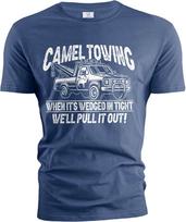 Men's Funny Camel Towing T-Shirt Double Meaning innapropriate tee Shirt S įvairiaspalvis