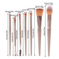 7Pcs Makeup Brushes Set Face Eyes Make Up Brush Eyelash Eyeshadow Eyebrow Eyeliner Foundation Powder Blush Highlight Lips Brush'