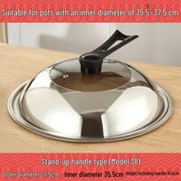 Standard Star Universal Stainless Steel Glass Wok Lid