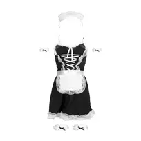 S-Line by Shots S-Line by Shots French Maid Costume S/M Elegant Black Dress Set